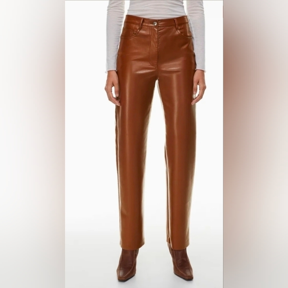 NWOT ARITZIA Wilfred The Melina Pant Vegan Leather pants Sz 6
